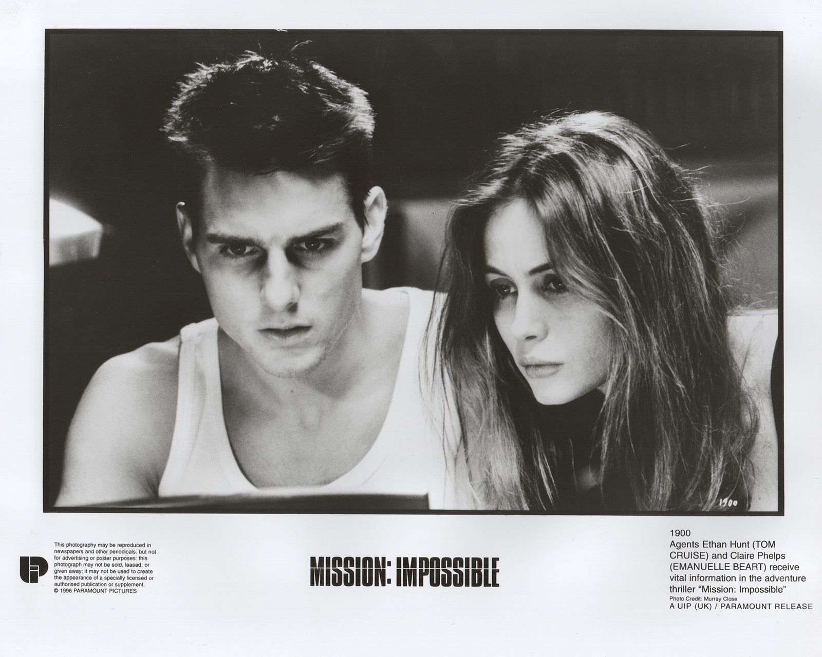 Mission Impossible 1996 Film Movie Press Publicity Still Framed
