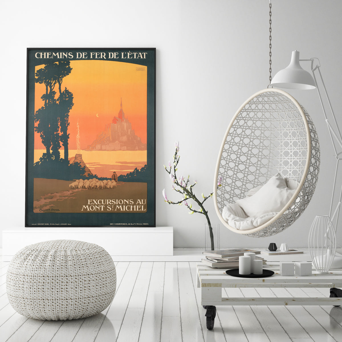 Mont Saint Michel c1920 French Travel Advertising Poster Constant Duval