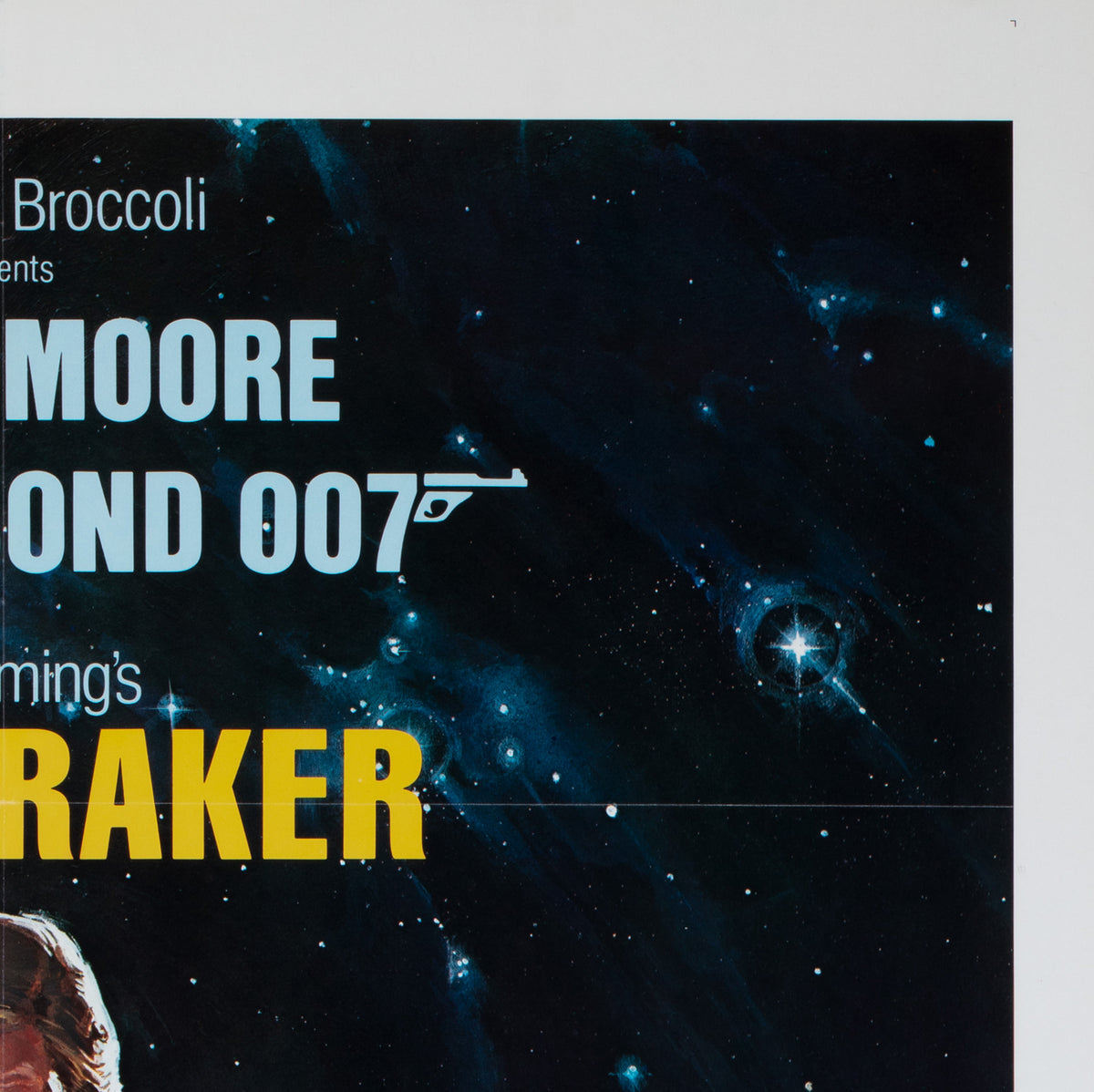 Moonraker 1979 US International 1 Sheet Style A Teaser Film Movie Poster, Daniel Goozee - detail