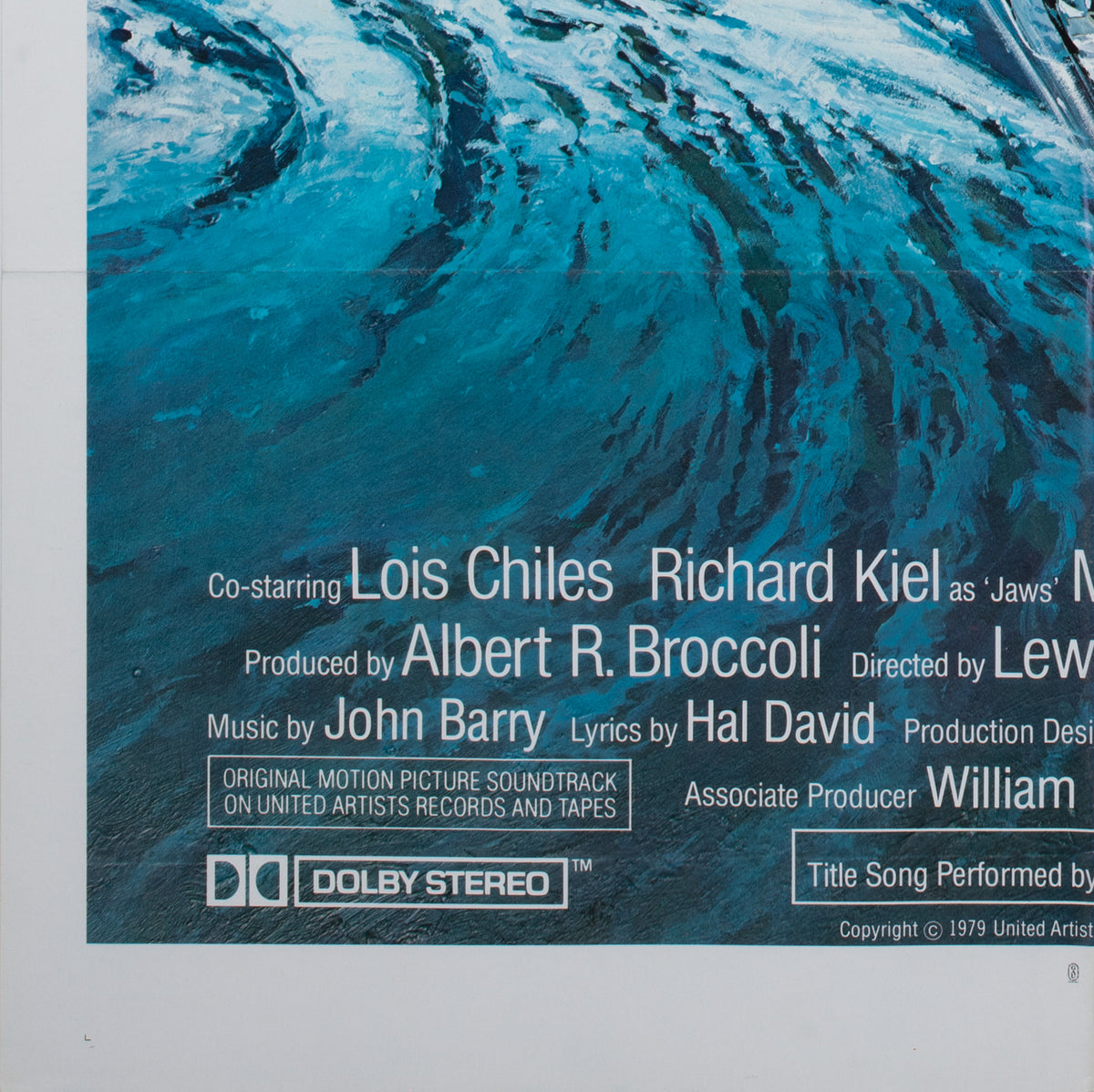 Moonraker 1979 US International 1 Sheet Style A Teaser Film Movie Poster, Daniel Goozee - detail