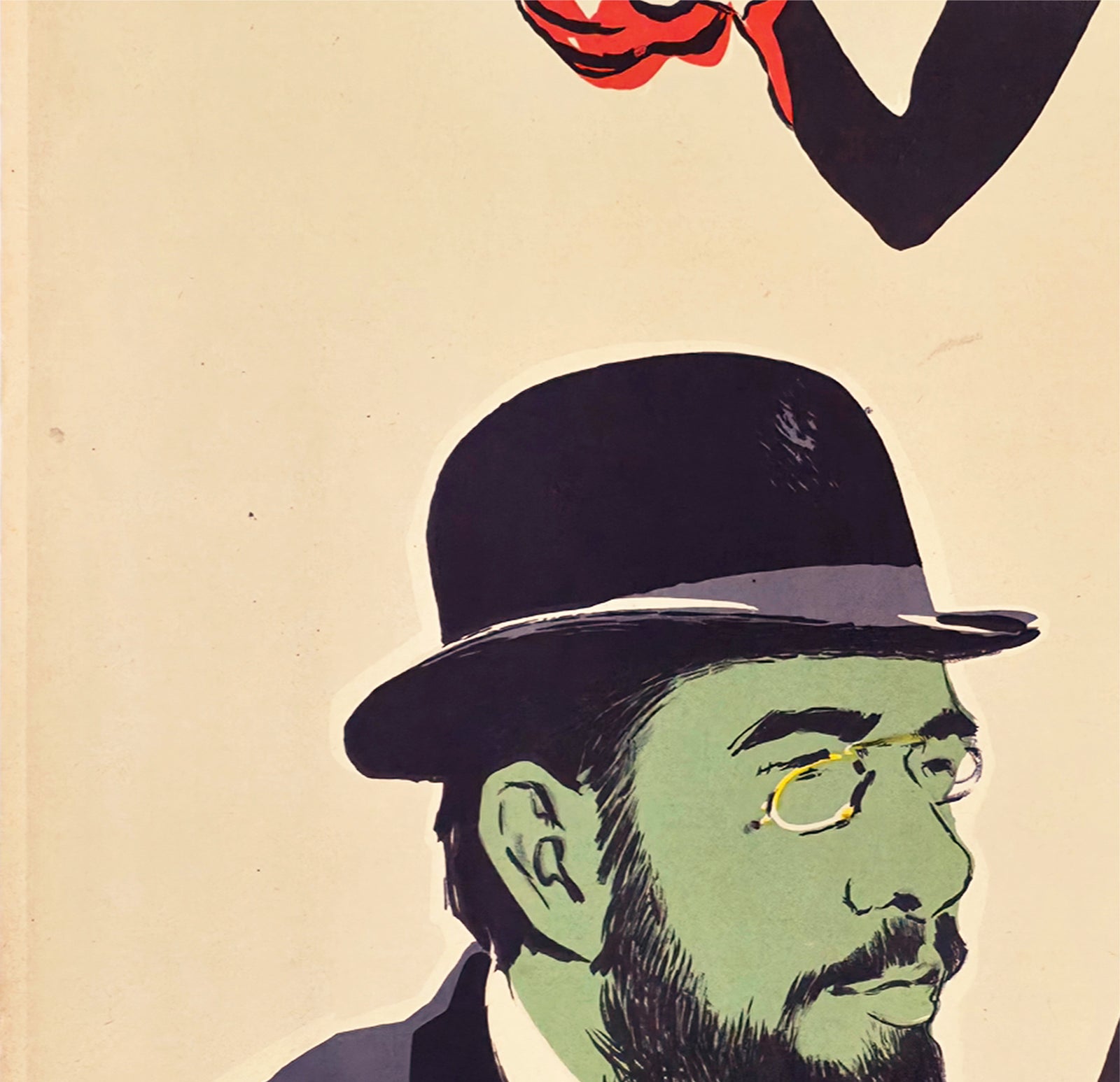 Moulin Rouge 1957 Polish A1 Film Poster Lucjan Jagodzinski - detail