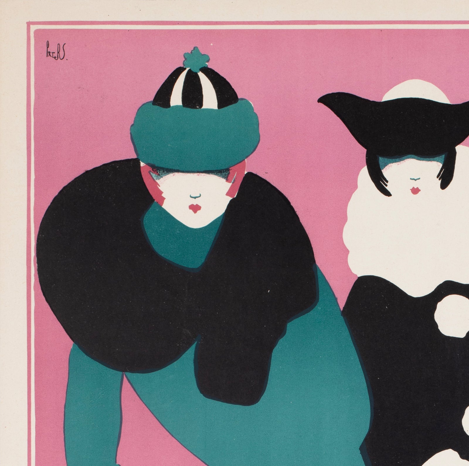 My Lady Friends 1923 Swedish Film Poster - detail