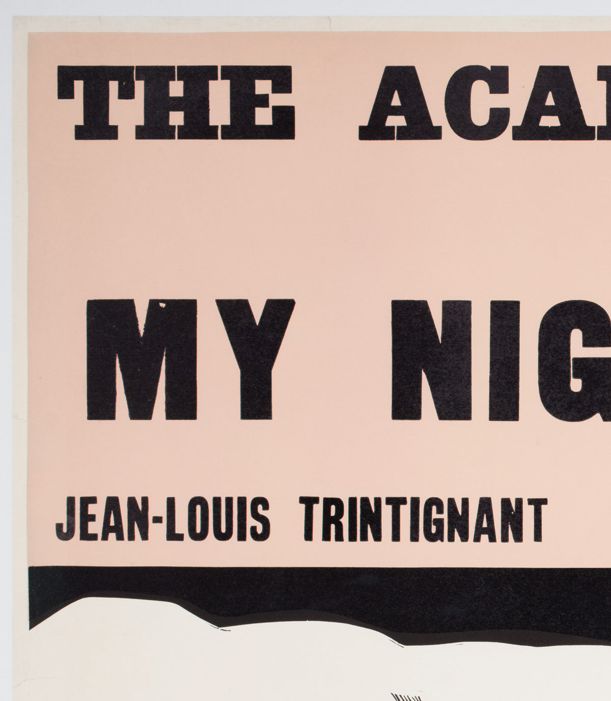 My Night With Maud 1971 Academy Cinema UK Quad Film Poster, Strausfeld - detail