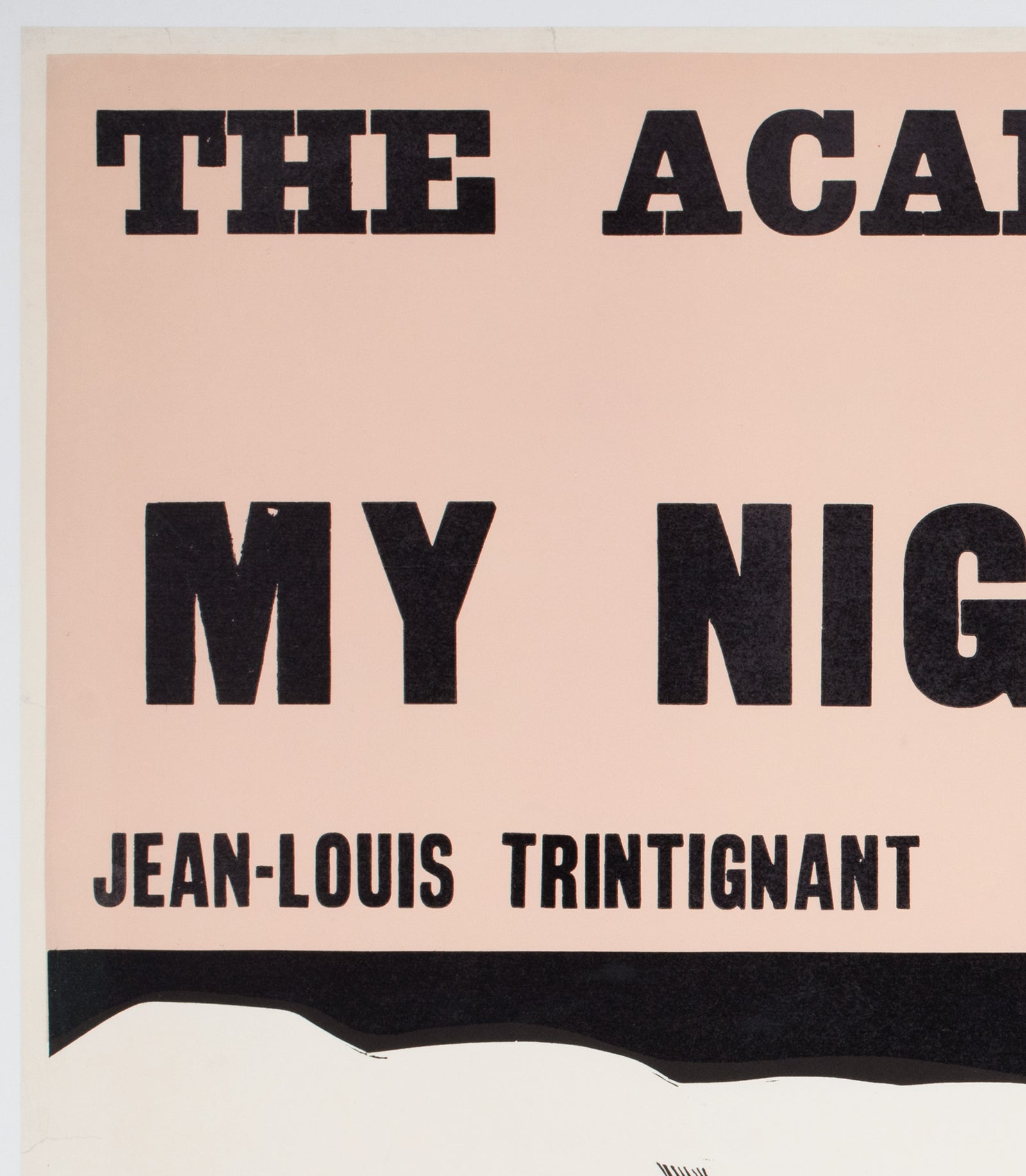 My Night With Maud 1971 Academy Cinema UK Quad Film Poster, Strausfeld - detail