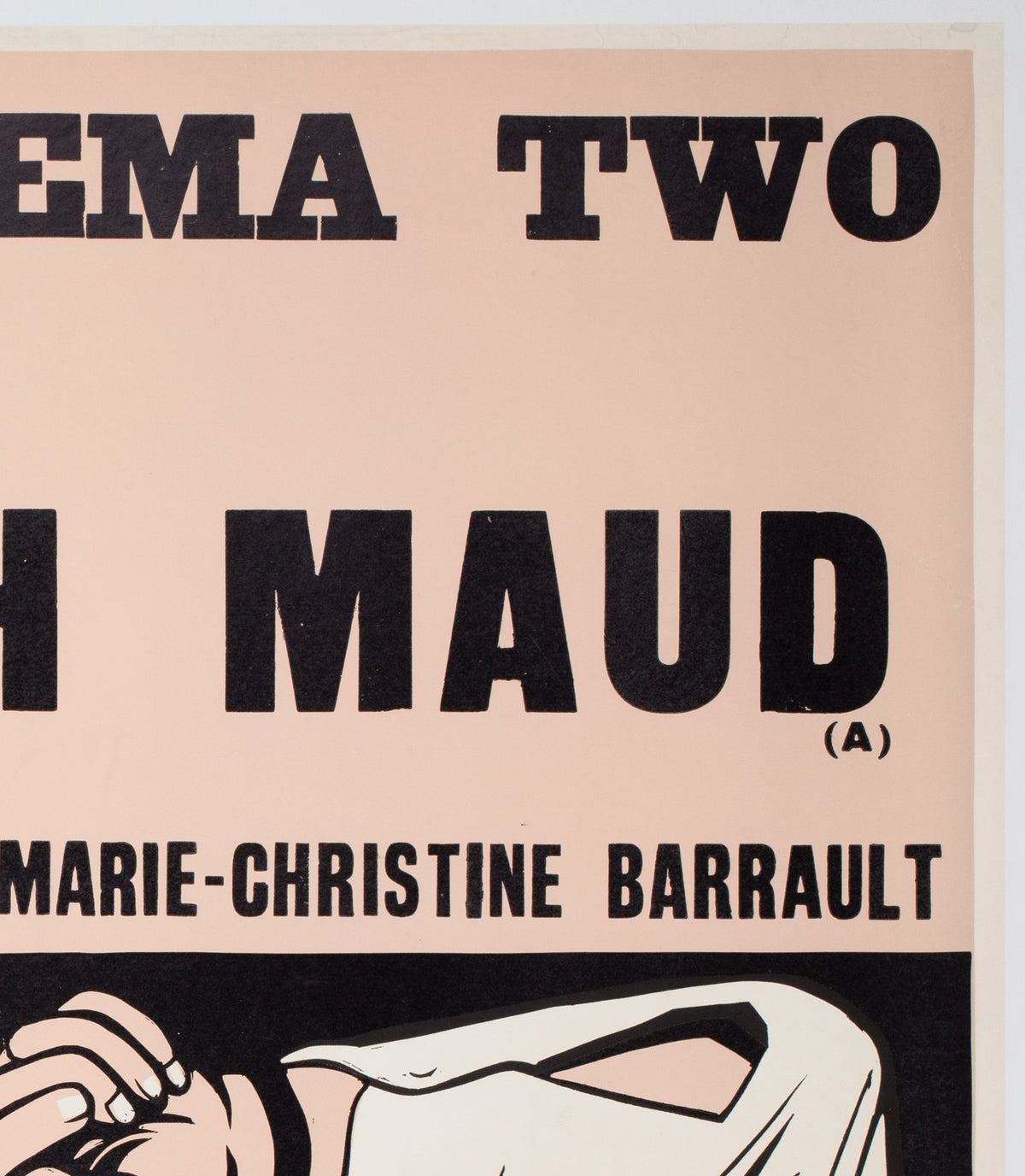 My Night With Maud 1971 Academy Cinema UK Quad Film Poster, Strausfeld - detail