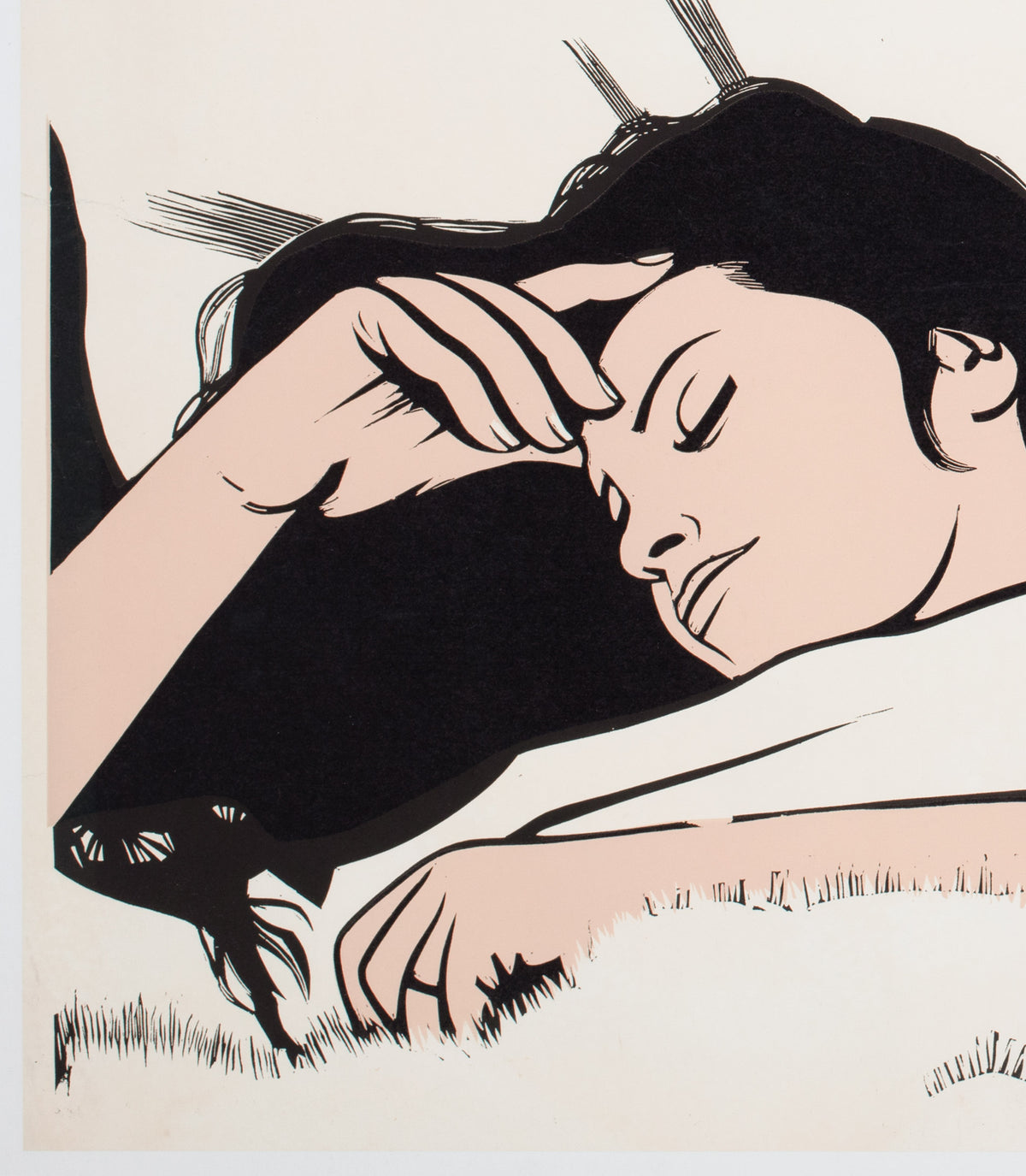 My Night With Maud 1971 Academy Cinema UK Quad Film Poster, Strausfeld - detail