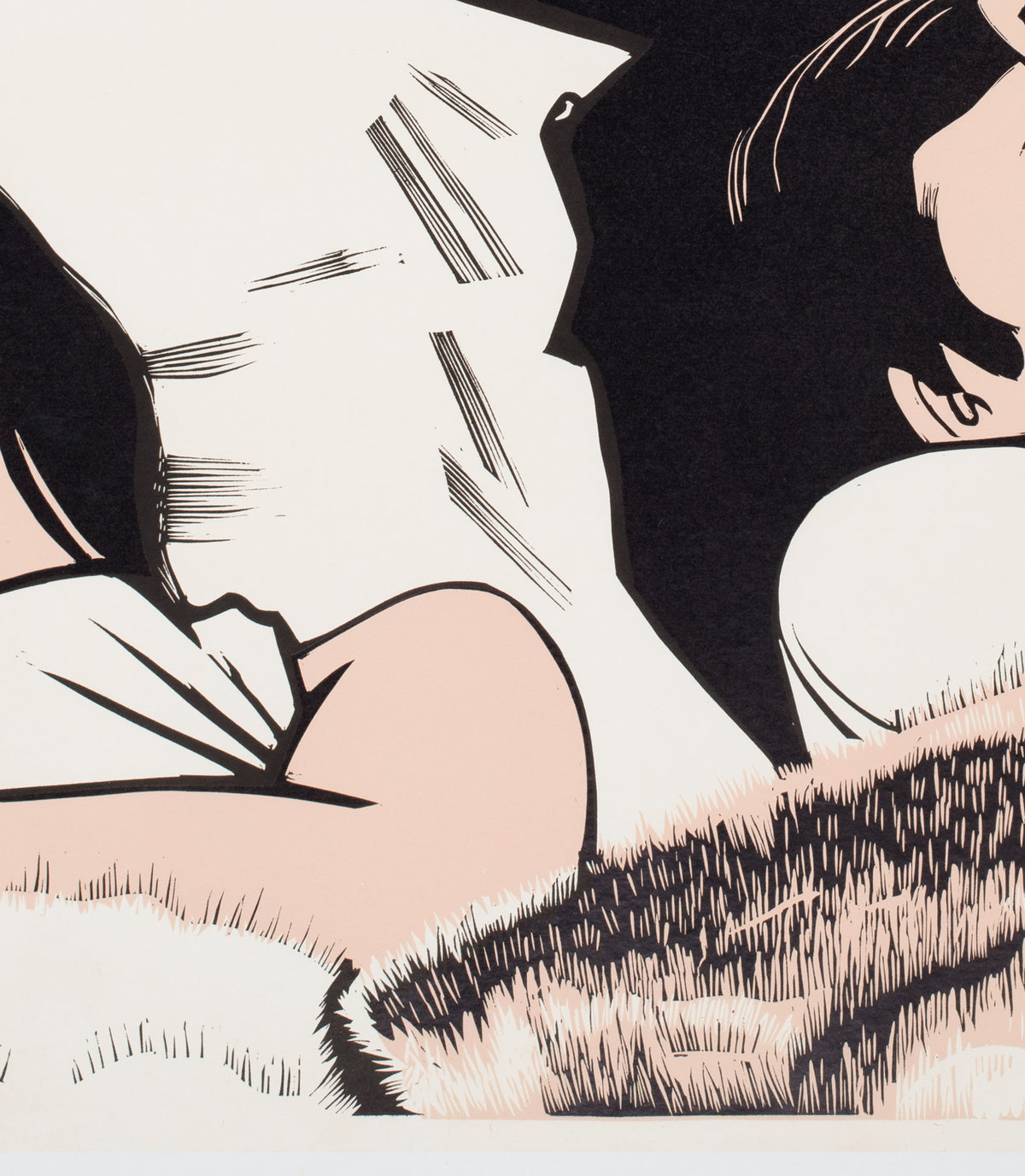 My Night With Maud 1971 Academy Cinema UK Quad Film Poster, Strausfeld - detail