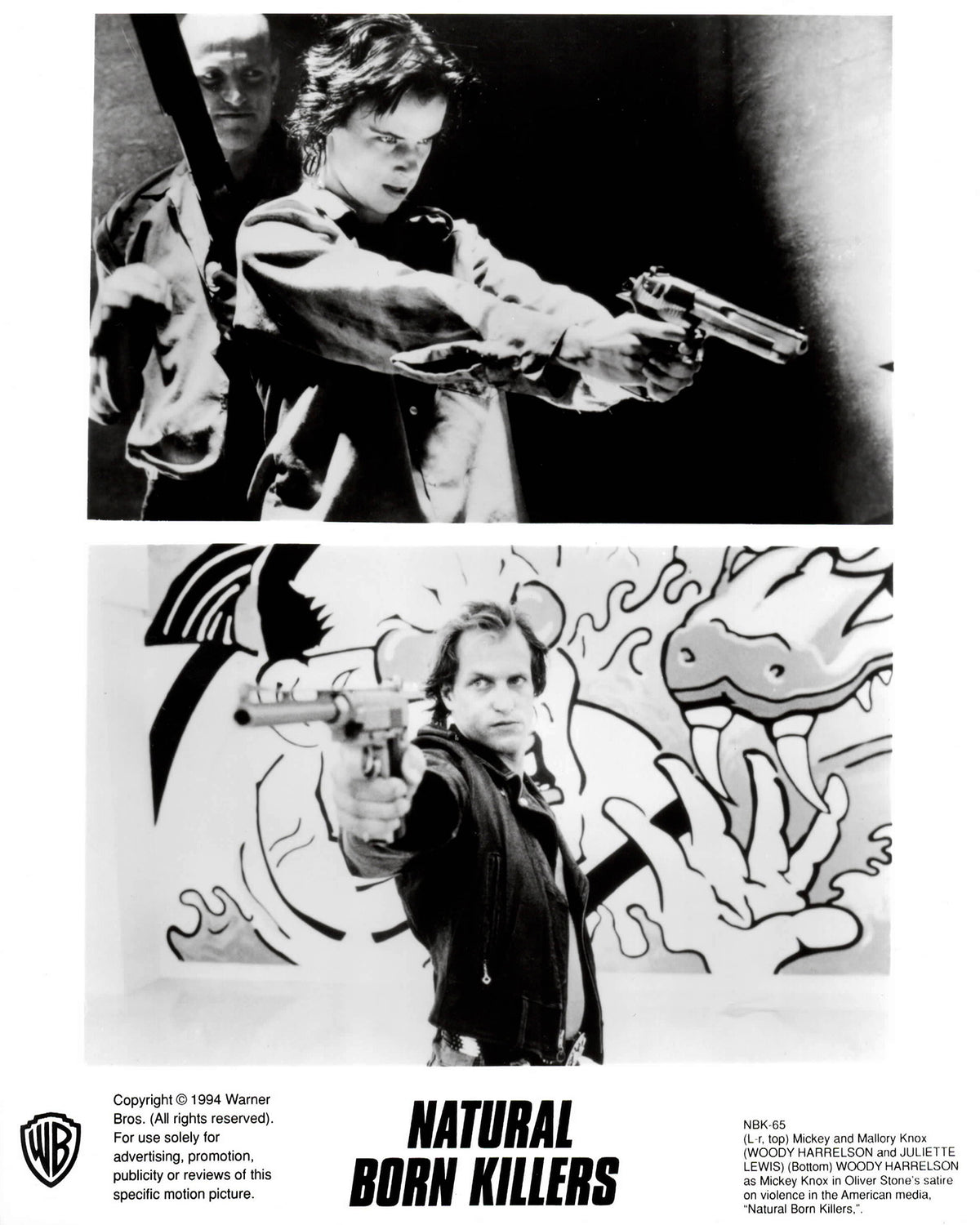 Natural Born Killers 1994 Publicity Film Movie Press Still Framed