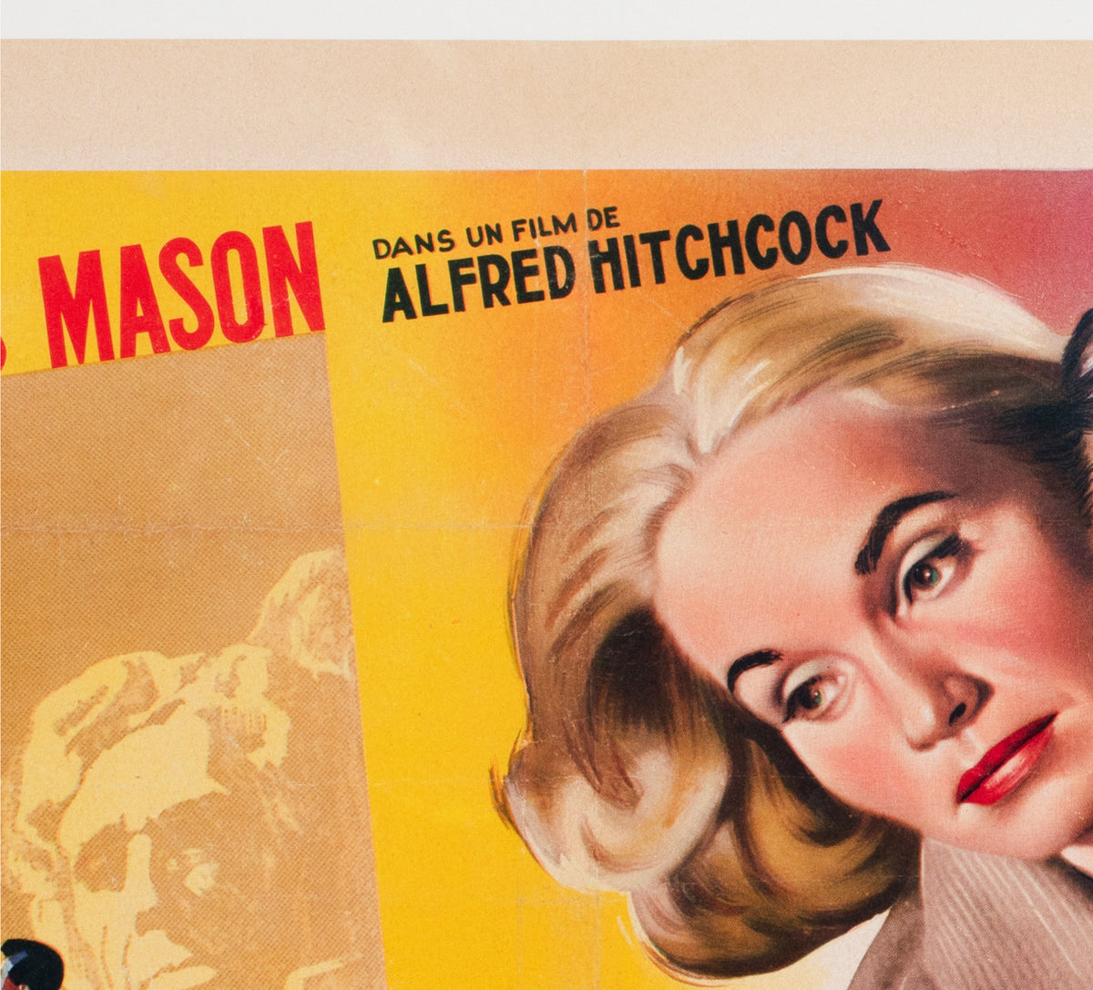 North by Northwest 1959 Belgian Film Poster - detail