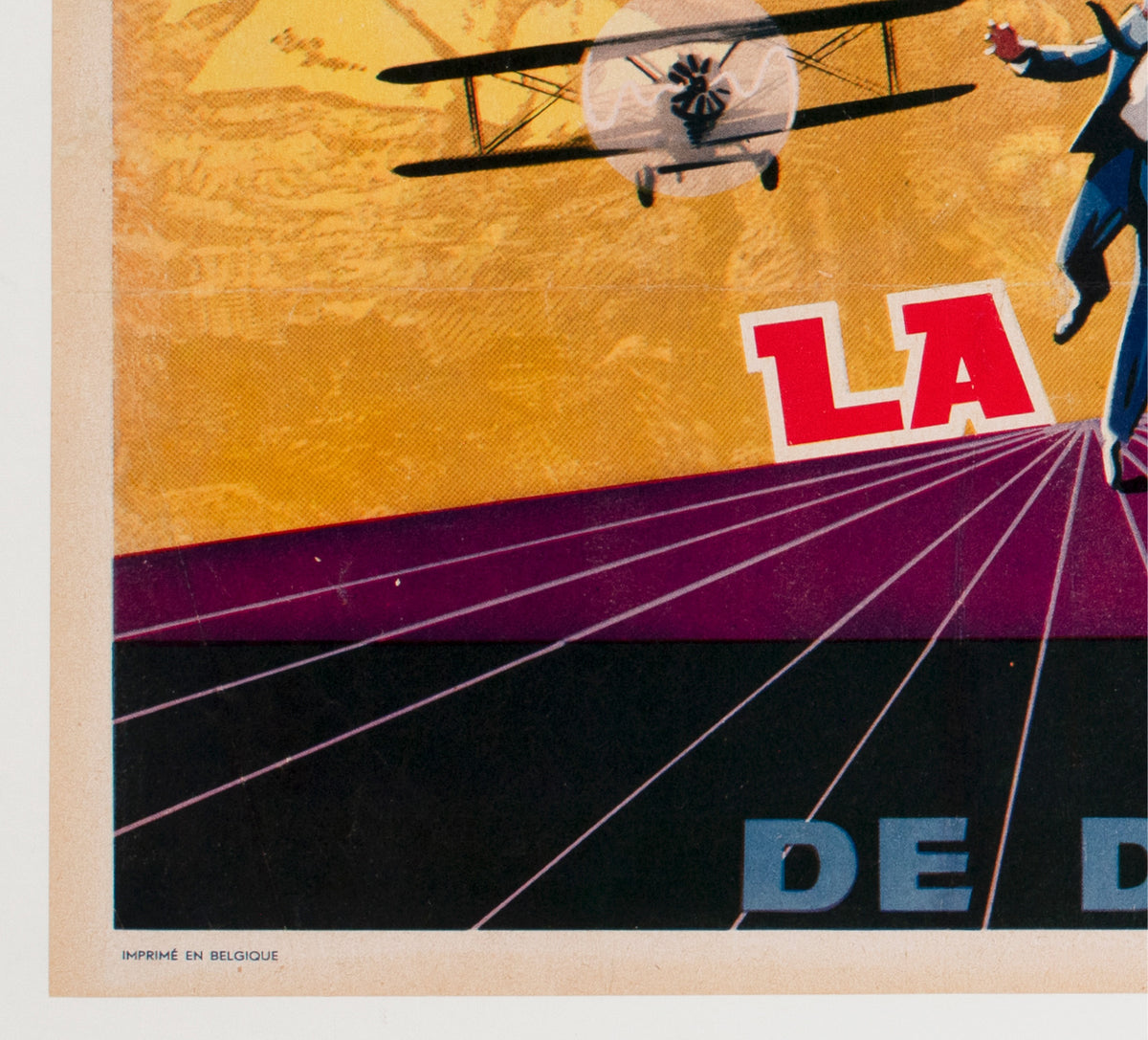 North by Northwest 1959 Belgian Film Poster - detail