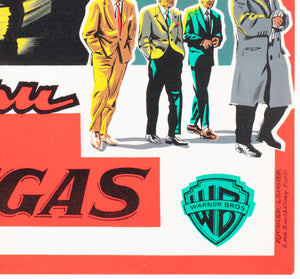 Ocean's Eleven 1960 French Moyenne Film Movie Poster, Jean Mascii - detail