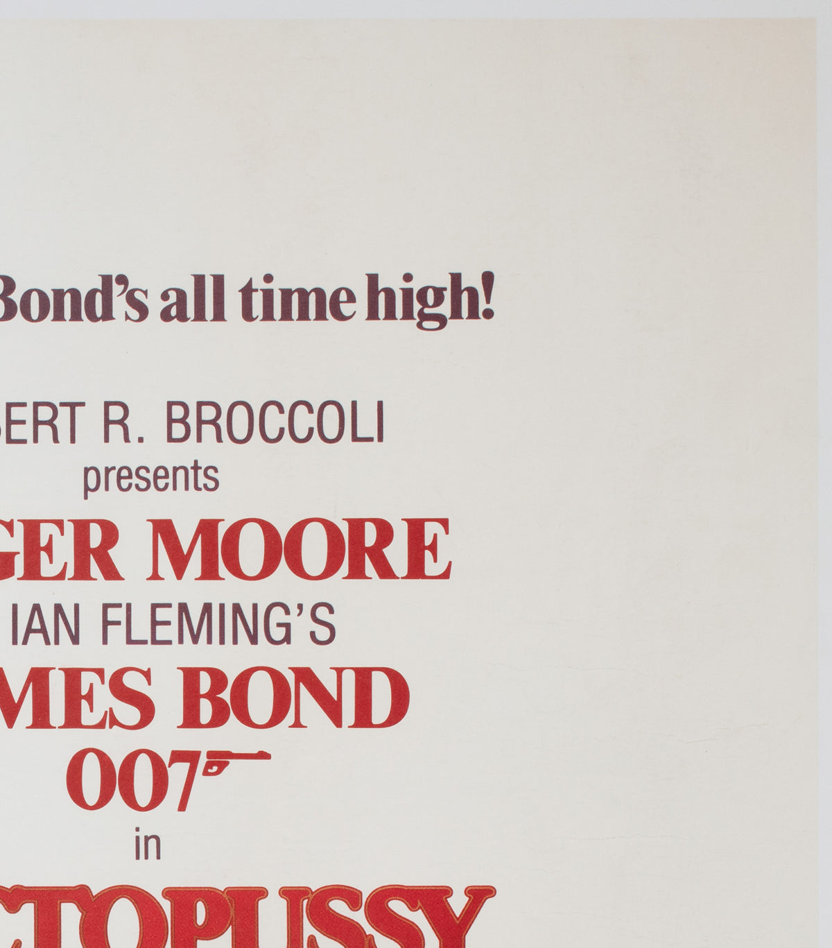 Octopussy 1983 UK Quad Film Movie Poster, Daniel Goozee - detail