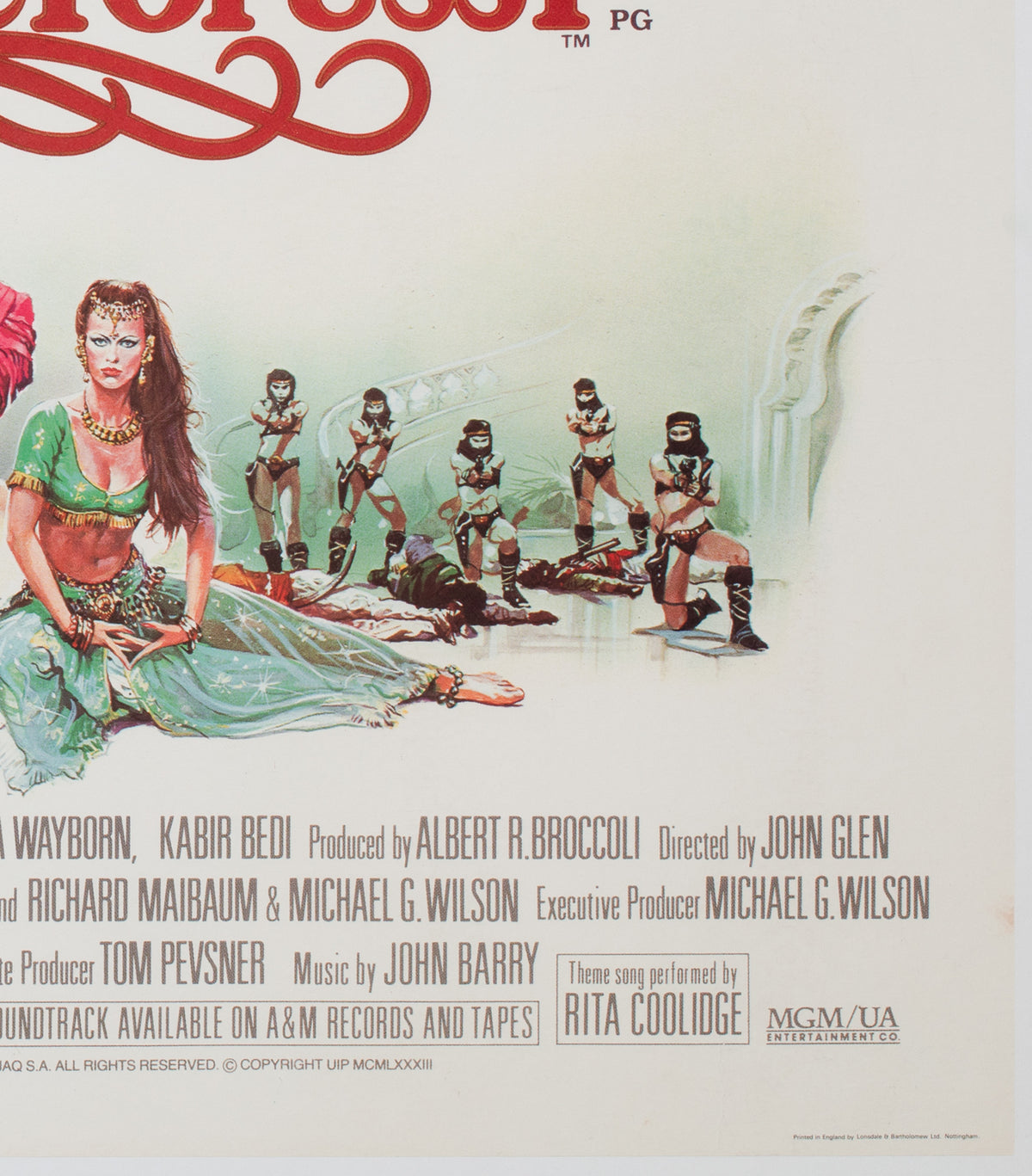 Octopussy 1983 UK Quad Film Movie Poster, Daniel Goozee - detail