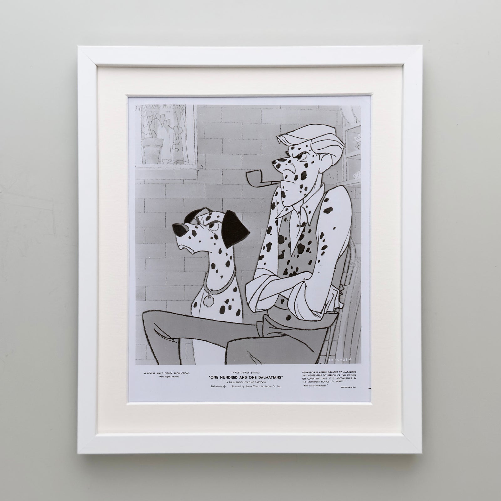 One Hundred and One Dalmatians 1961 Film Movie Press Publicity Still Framed