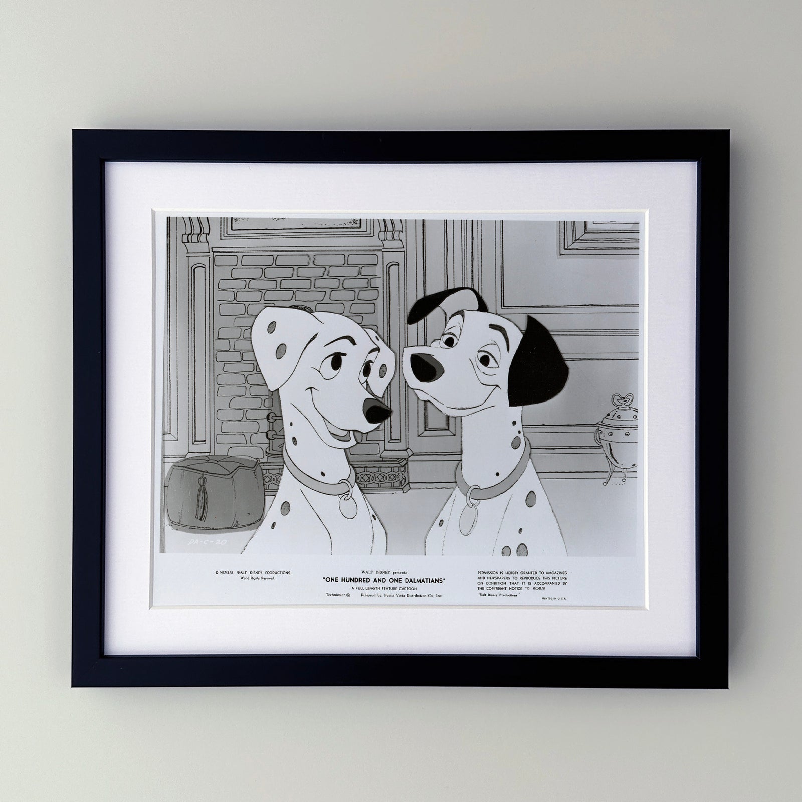 One Hundred and One Dalmatians 1961 Film Movie Press Publicity Still Framed