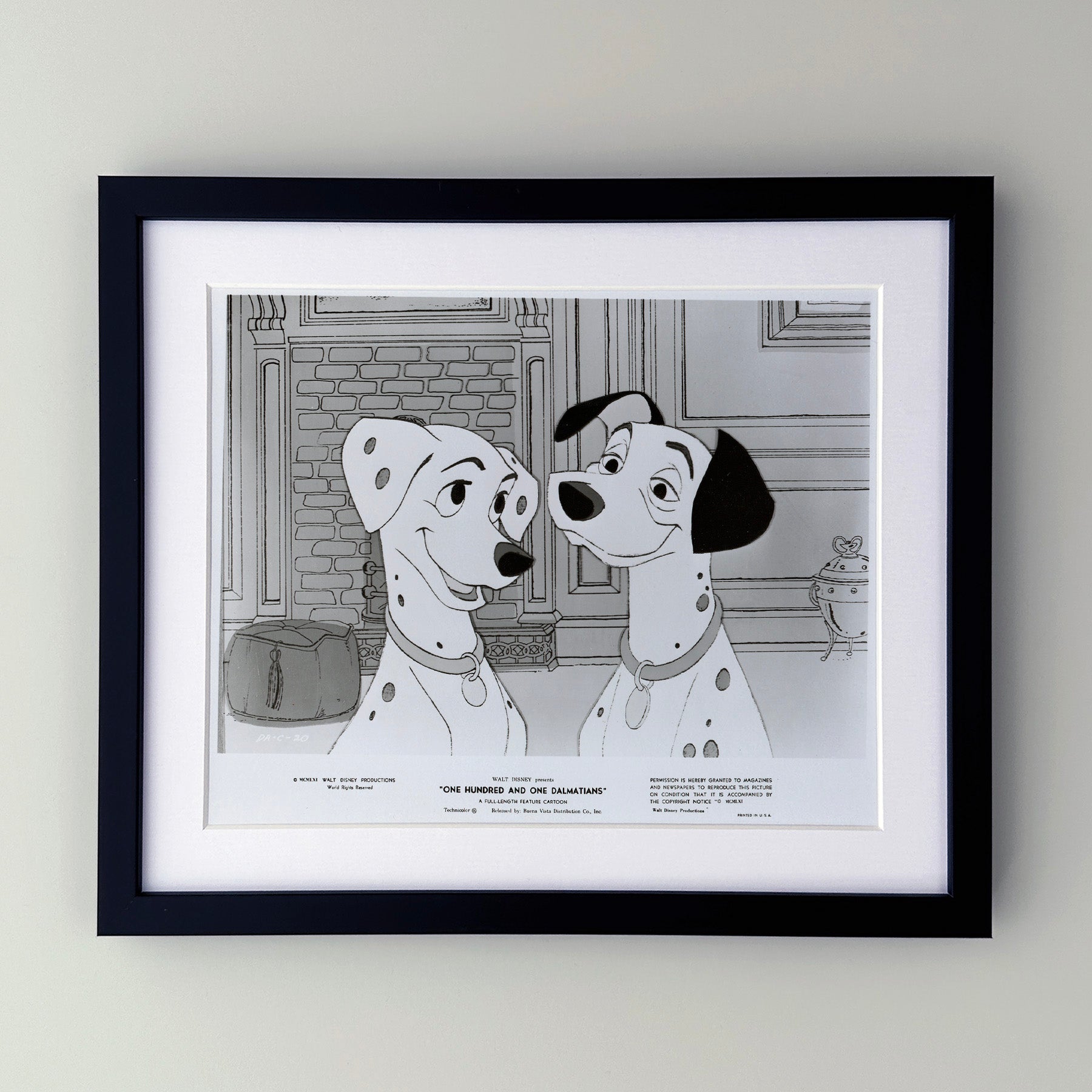 One Hundred and One Dalmatians 1961 Film Movie Press Publicity Still Framed