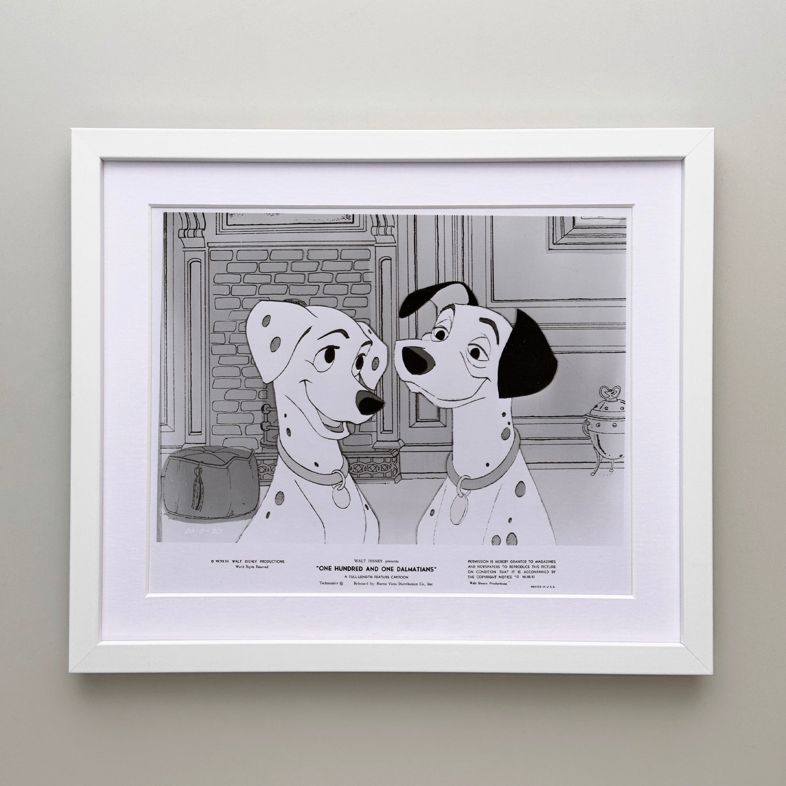 One Hundred and One Dalmatians 1961 Film Movie Press Publicity Still Framed