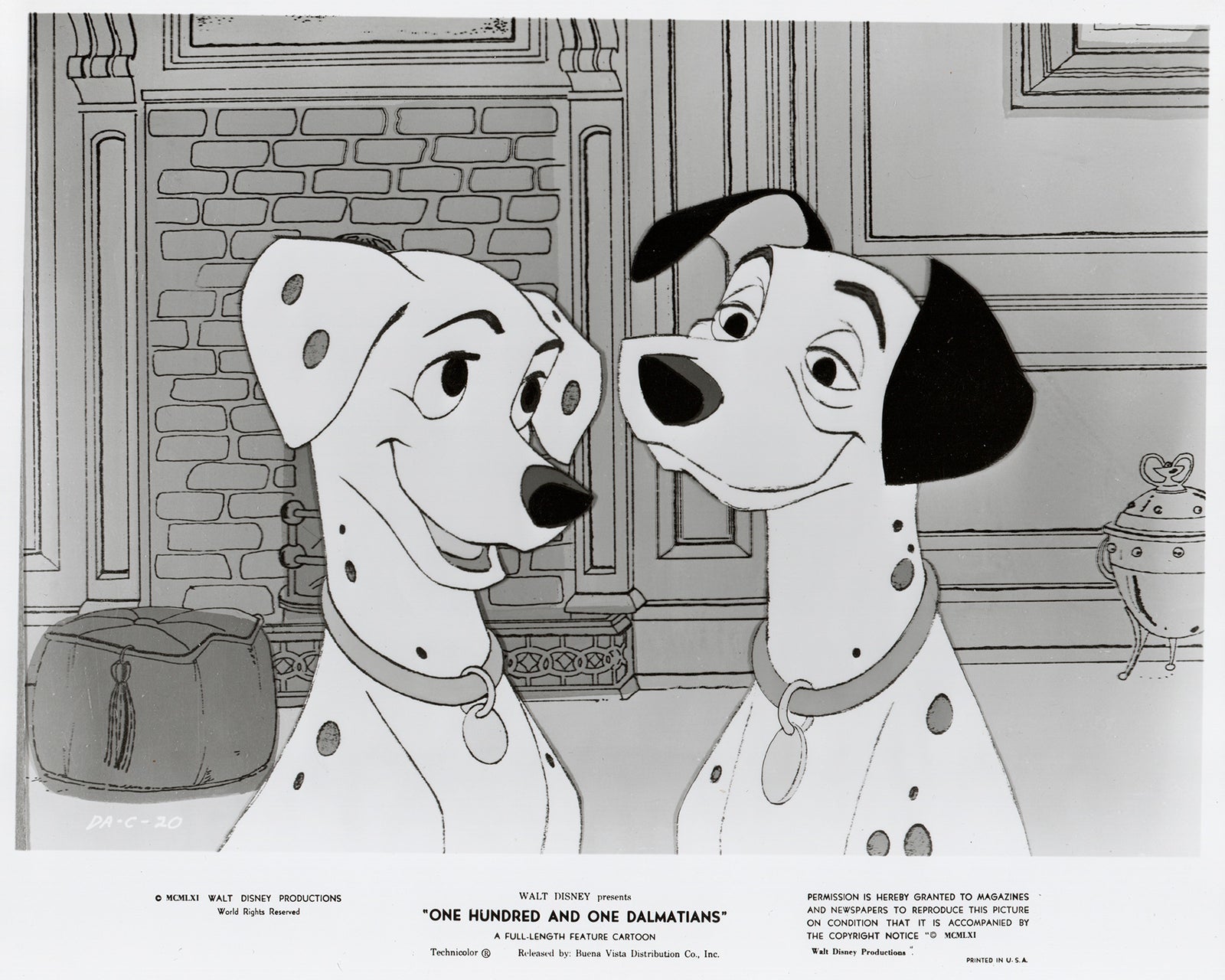 One Hundred and One Dalmatians 1961 Film Movie Press Publicity Still Framed