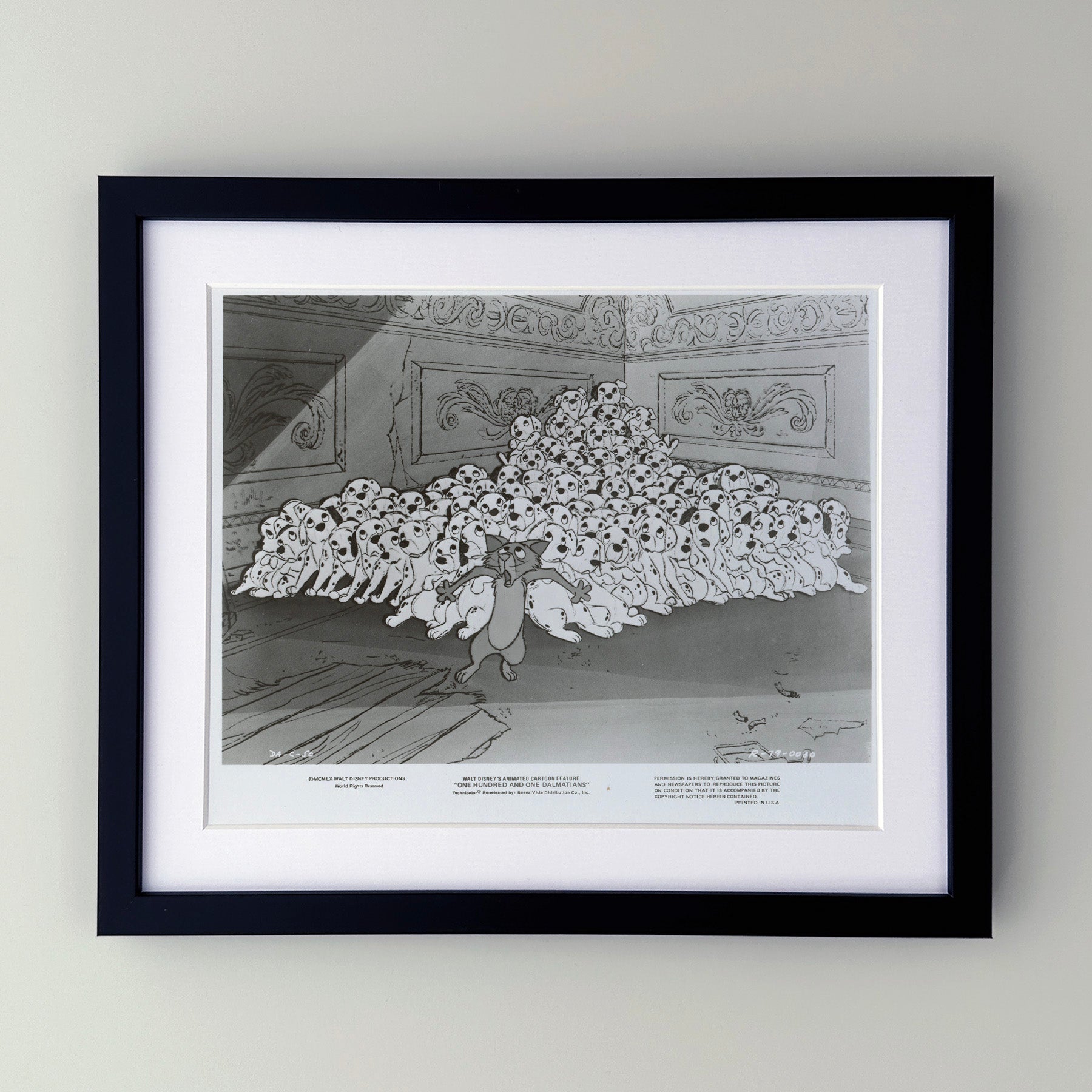 One Hundred and One Dalmatians 1961 Film Movie Press Publicity Still Framed