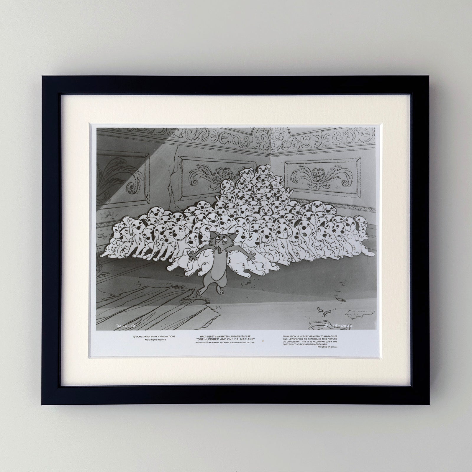 One Hundred and One Dalmatians 1961 Film Movie Press Publicity Still Framed