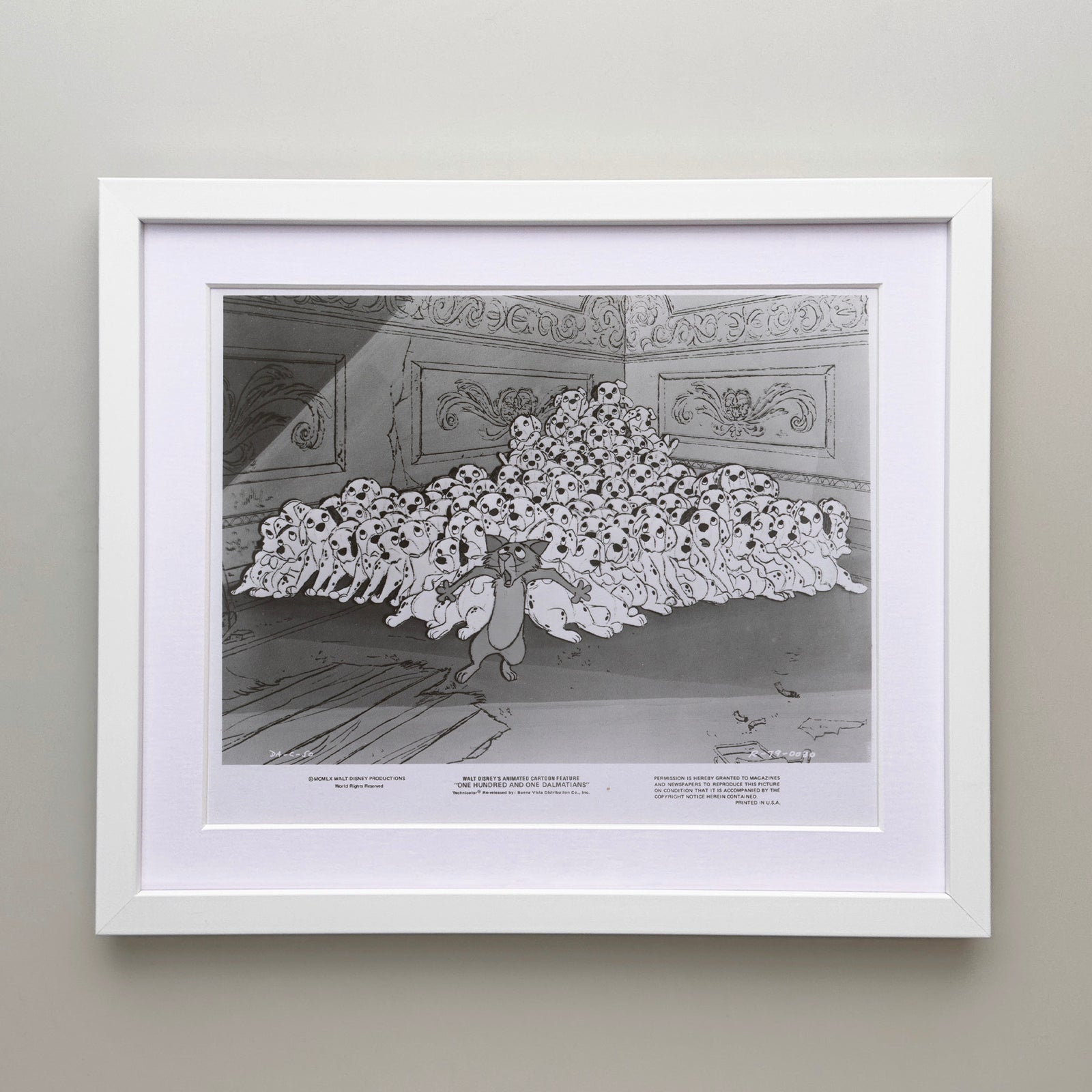 One Hundred and One Dalmatians 1961 Film Movie Press Publicity Still Framed