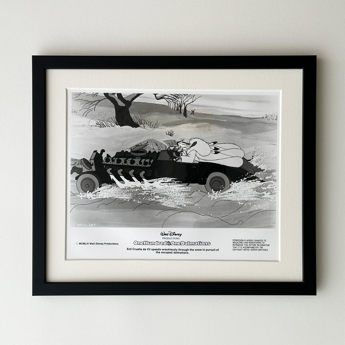 One Hundred and One Dalmatians Disney Publicity Film Movie Still - Framed