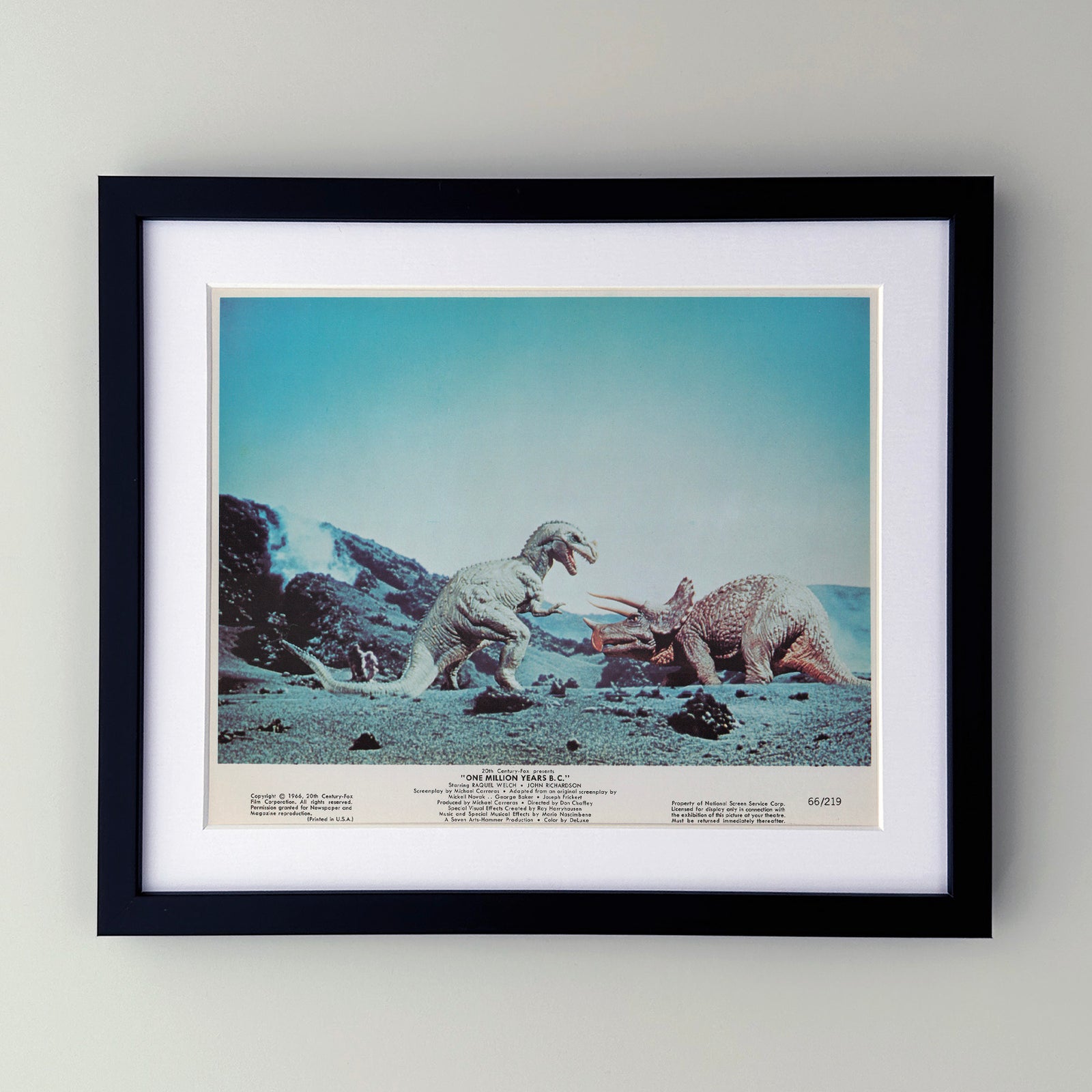 One Million Years BC 1966 Film Movie Lobby Card Framed