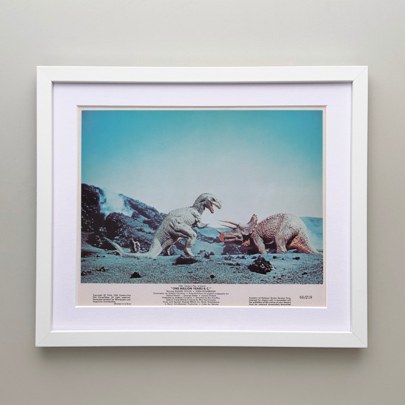 One Million Years BC 1966 Film Movie Lobby Card Framed
