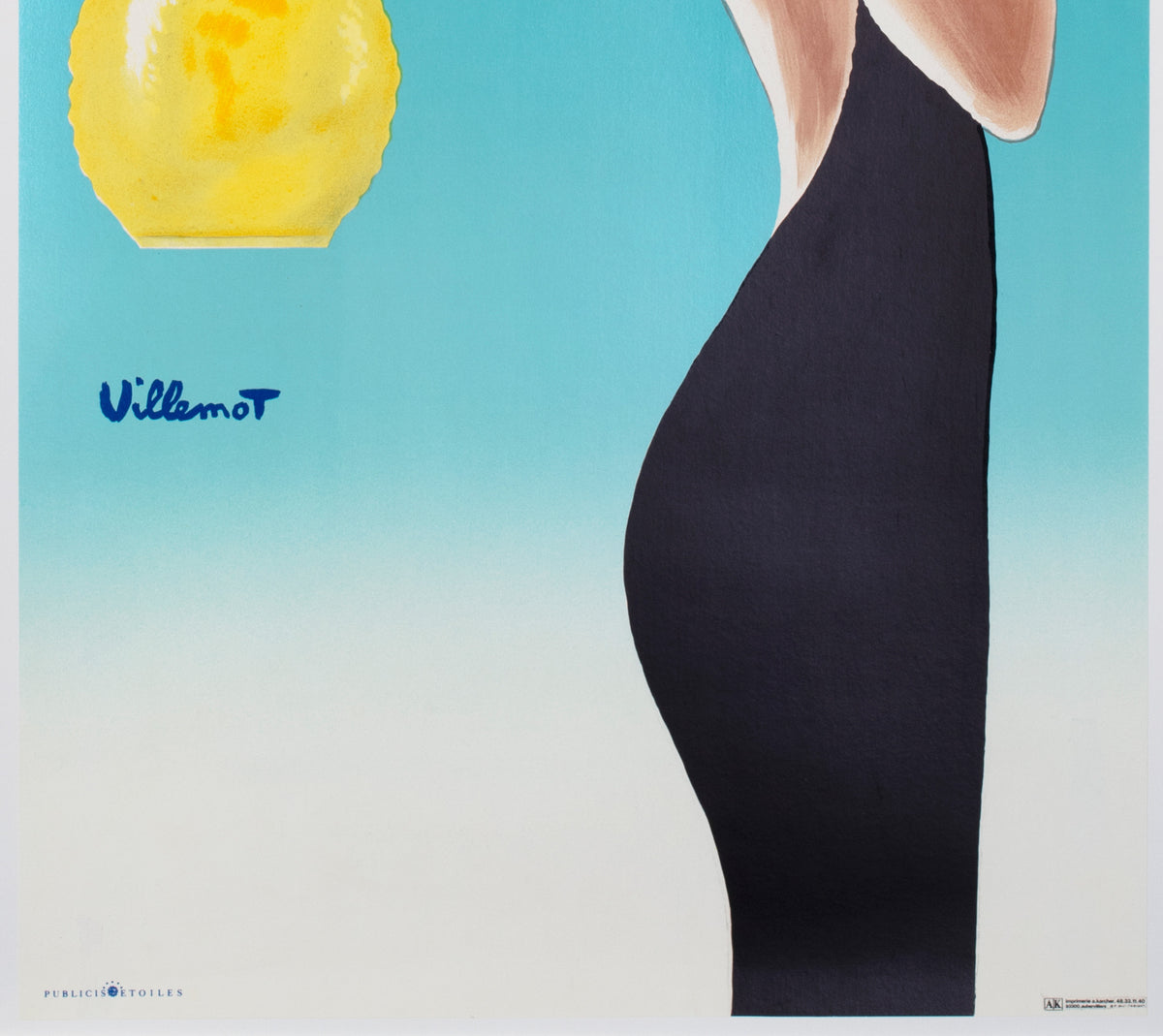 Orangina Light 1988 French Beverage Advertising Poster Bernard Villemot - detail