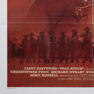 Pale Rider 1985 International 1 Sheet Film Movie Poster, David Grove - detail