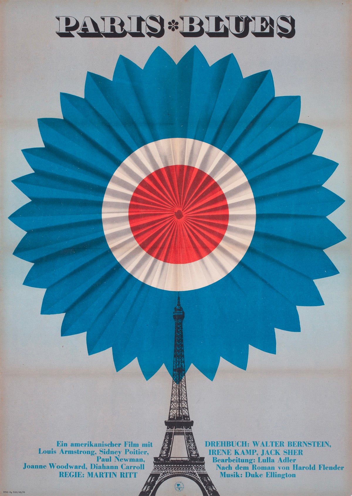 Paris Blues 1970 East German A1 Film Poster