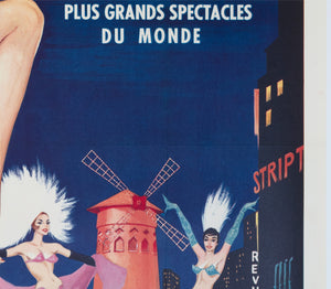 Paris Champagne 1964 French Grande Film Poster Sinclare - detail