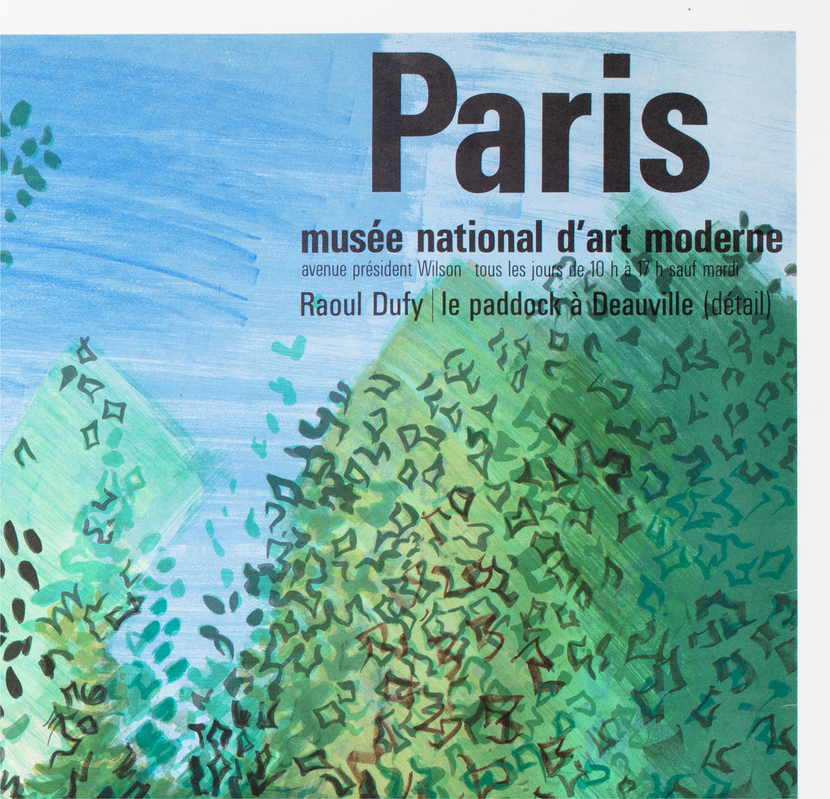 Paris Musée DArt Moderne 1964 Poster Raoul Dufy - detail