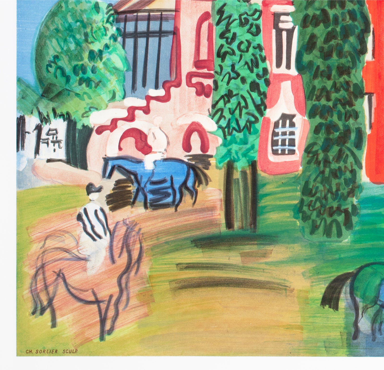 Paris Musée DArt Moderne 1964 Poster Raoul Dufy - detail