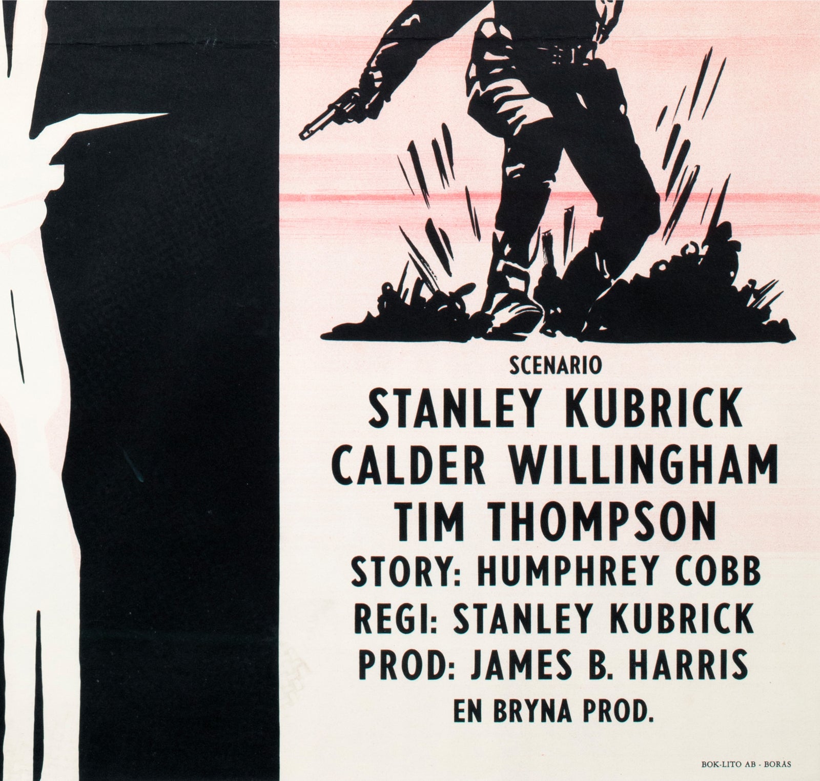 Paths of Glory 1957  Swedish Film Poster Gösta Åberg - detail