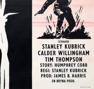 Paths of Glory 1957  Swedish Film Poster Gösta Åberg - detail