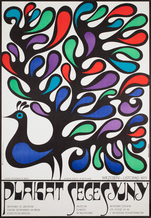 Plakat Secesyjny Art Nouveau 1971 Polish Poster Museum Exhibition, Hubert Hilscher