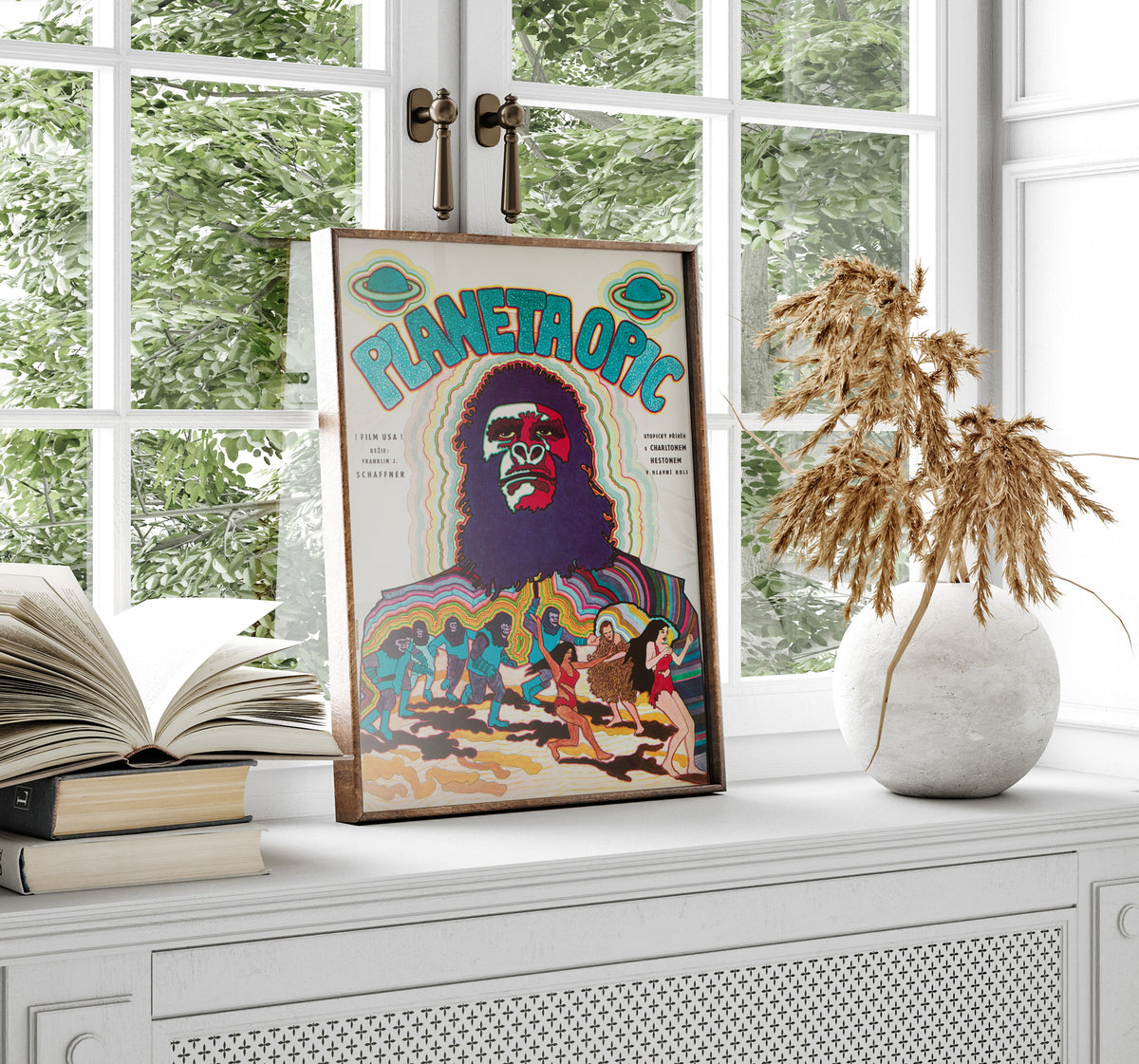 Planet of the Apes 1970 Czech A3 Film Poster, Vratislav Hlavaty