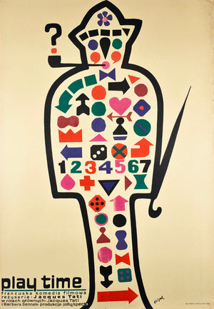Playtime 1971 Polish A1 Film Movie Poster Jerzy Flisak