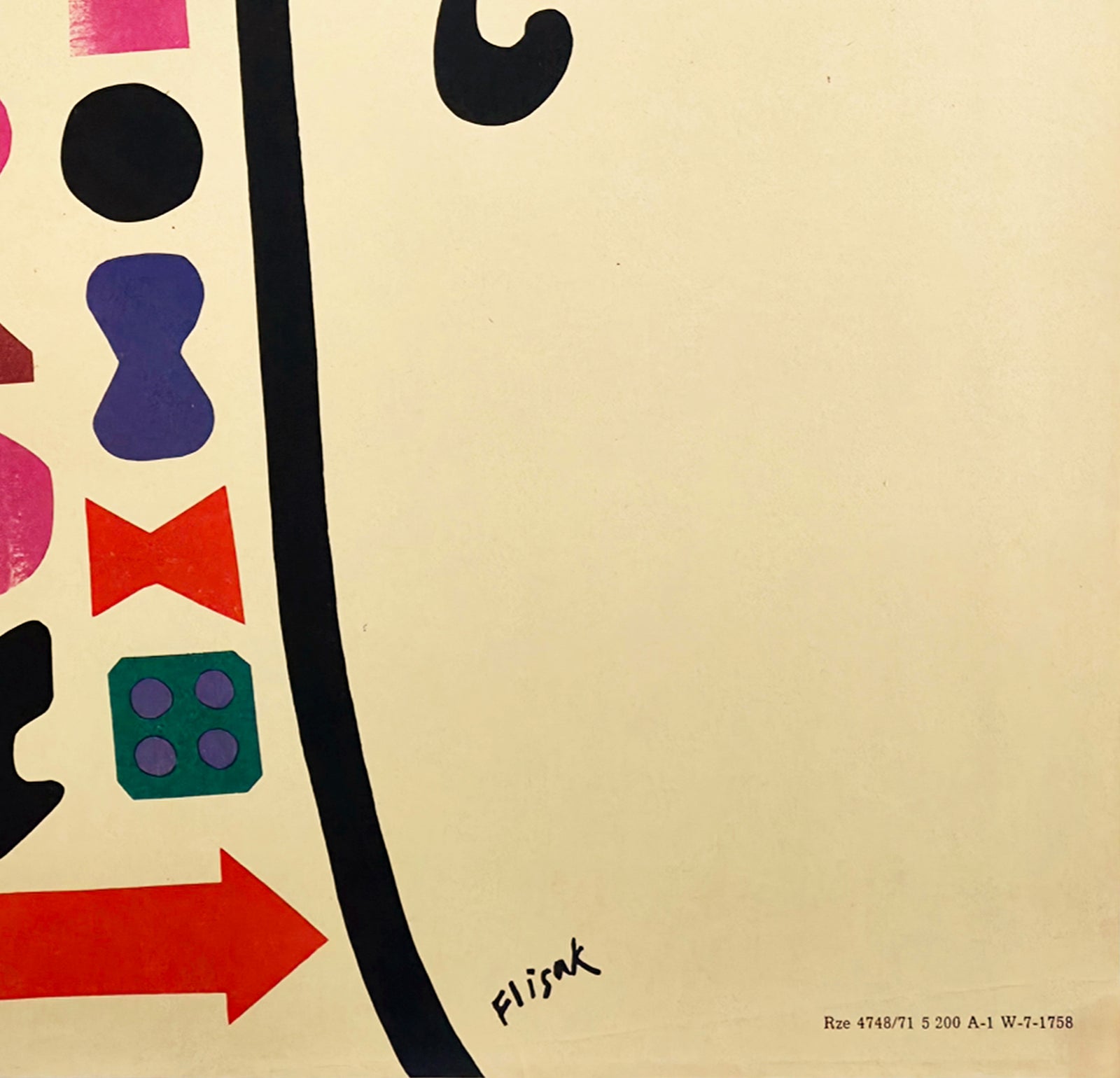 Playtime 1971 Polish A1 Film Movie Poster Jerzy Flisak - detail