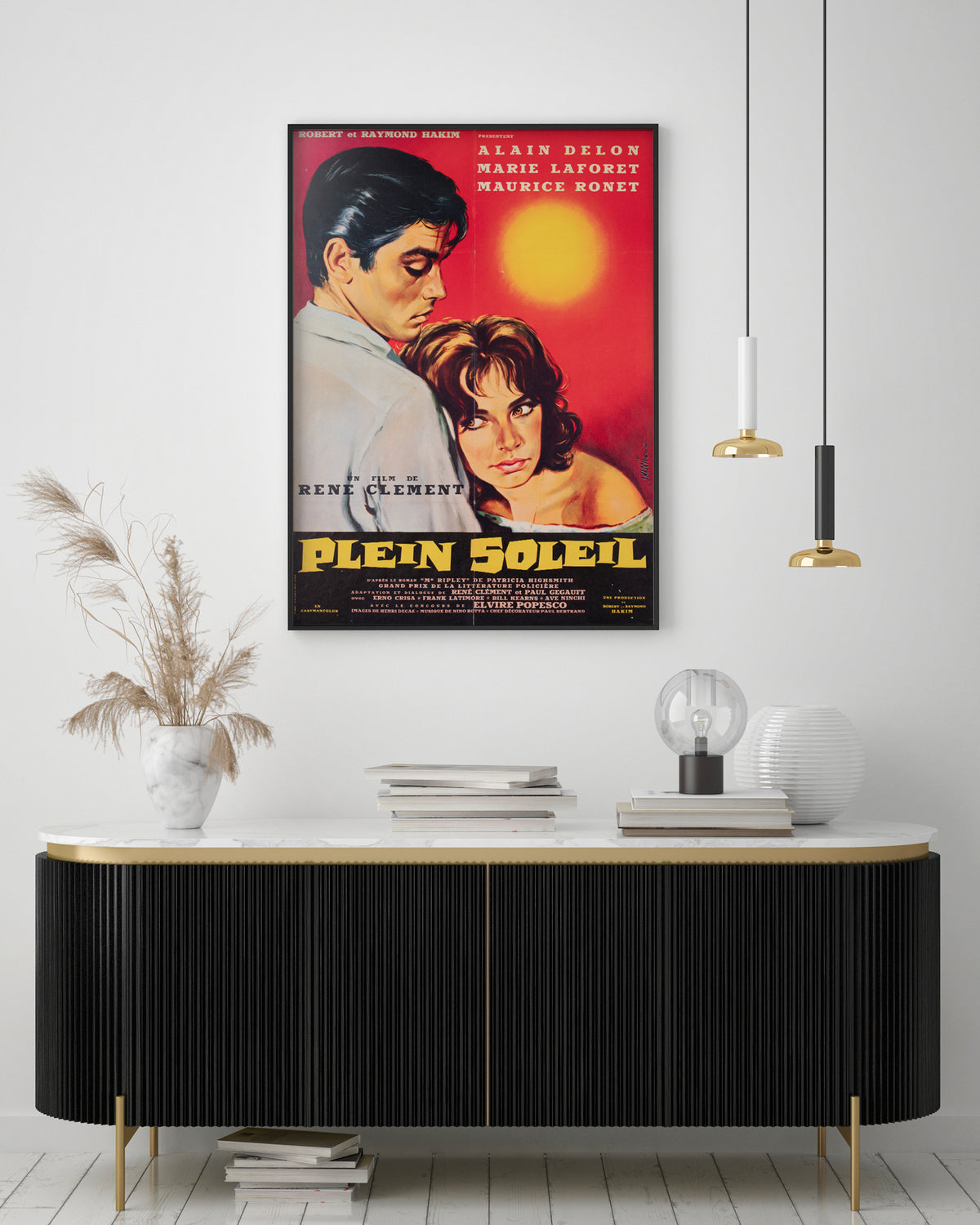 plein soleil purple moon 1960 french moyenne film movie poster jean mascii