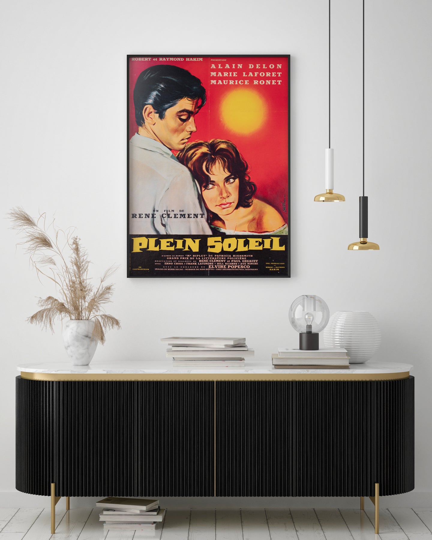 plein soleil purple moon 1960 french moyenne film movie poster jean mascii