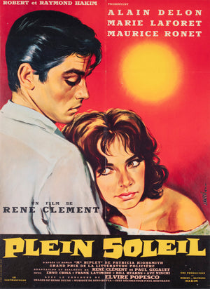 plein soleil purple moon 1960 french moyenne film movie poster jean mascii