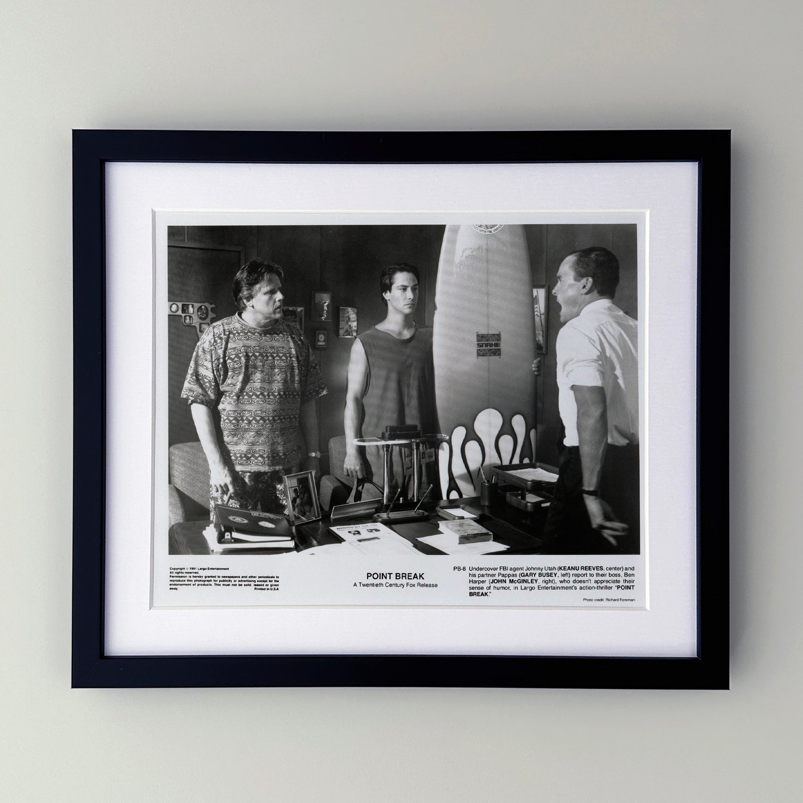 Point Break 1991 Film Movie Press Publicity Still Framed