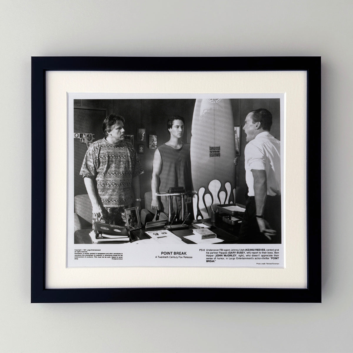 Point Break 1991 Film Movie Press Publicity Still Framed