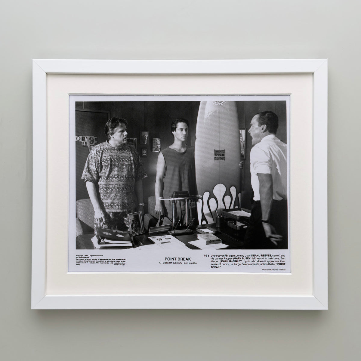 Point Break 1991 Film Movie Press Publicity Still Framed