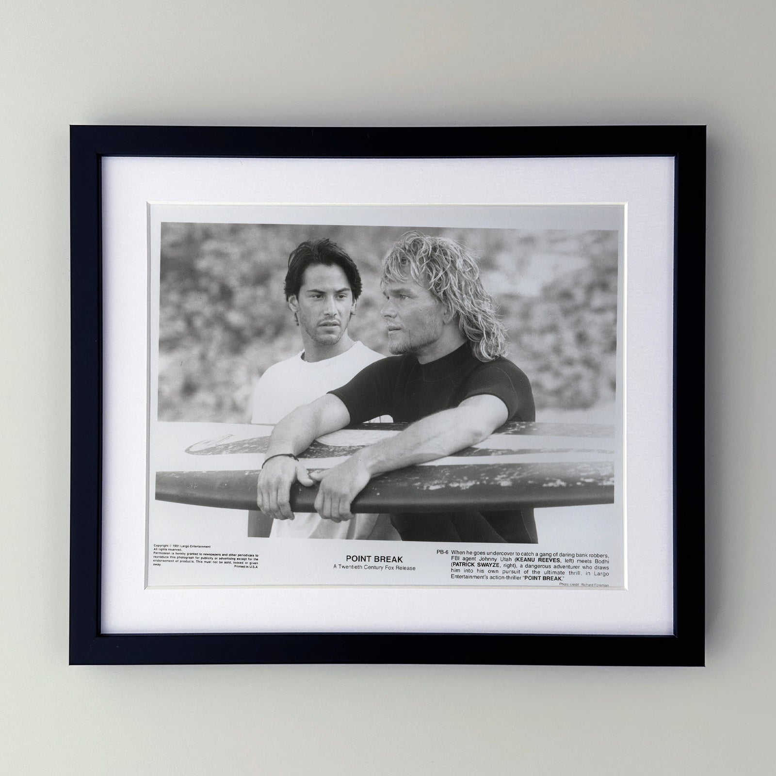 Point Break 1991 Film Movie Press Publicity Still Framed