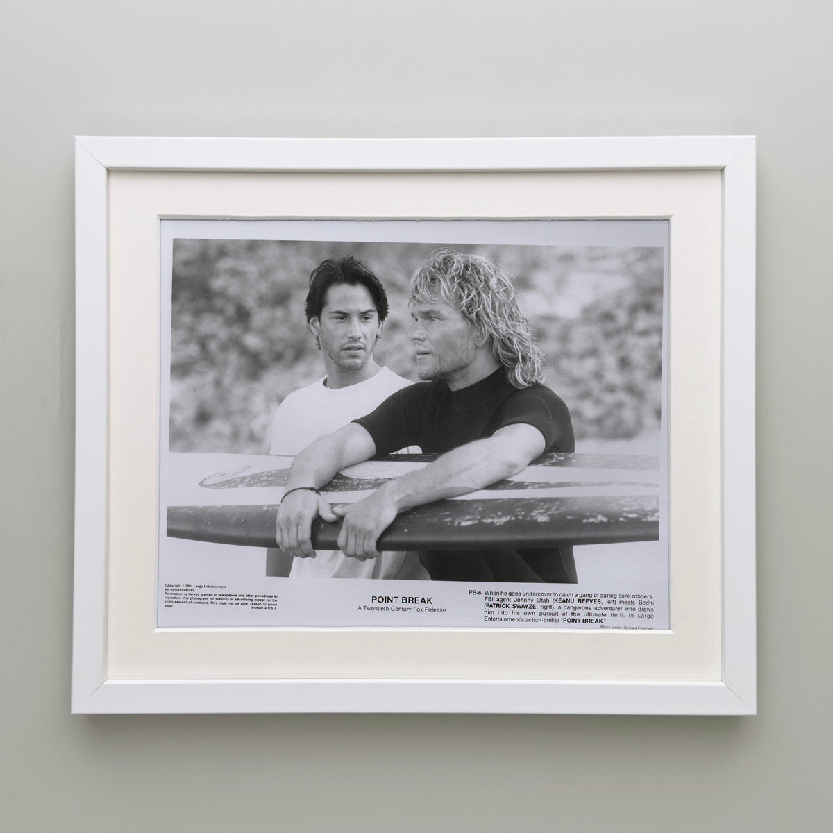 Point Break 1991 Film Movie Press Publicity Still Framed