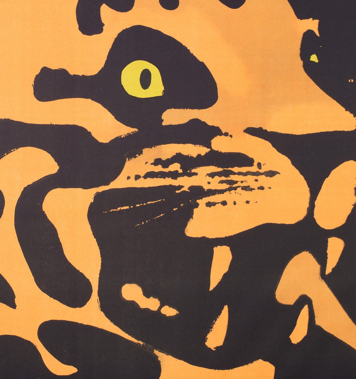 Tiger 1967 Polish Warsaw Zoo Poster, Waldemar Swierzy - detail