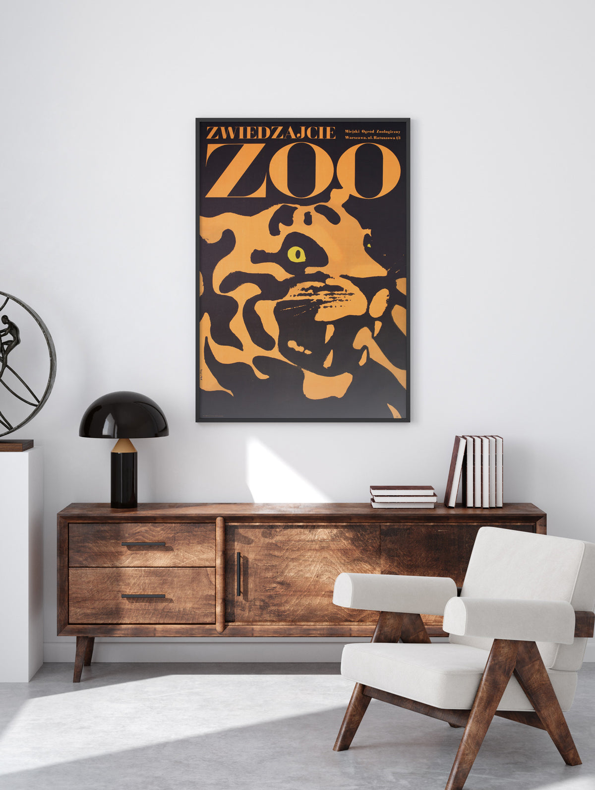 Tiger 1967 Polish Warsaw Zoo Poster, Waldemar Swierzy